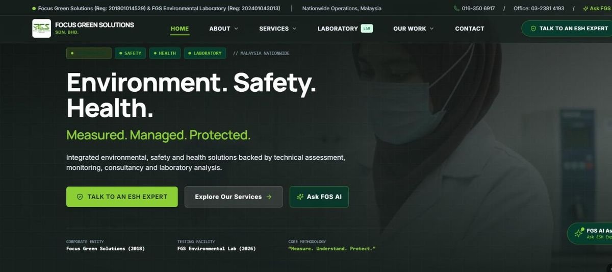 Focus Green Solutions website